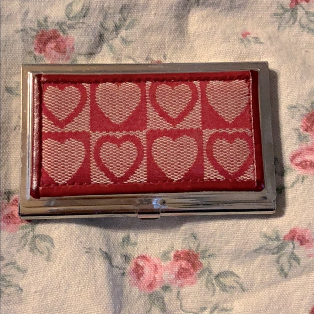 Brighton Card Case - Red Heart Brocade